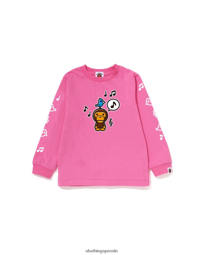 baby milo taleballong-t-skjorte #2 6XV6201485 rosa A Bathing Ape barn
