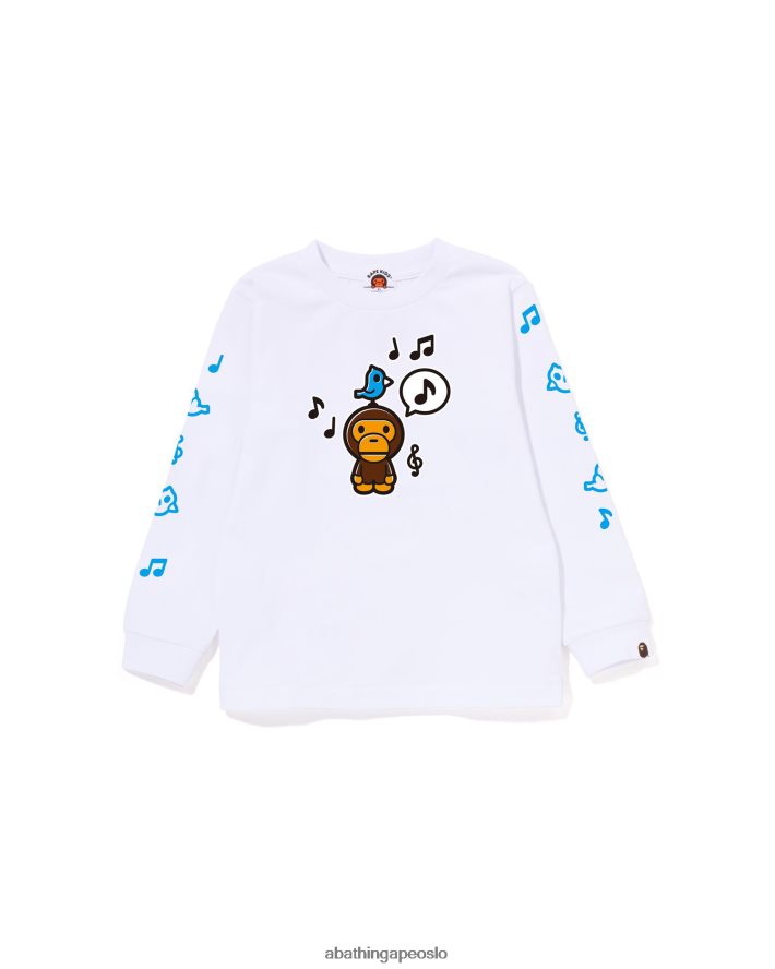 baby milo taleballong-t-skjorte #2 6XV6201487 hvit A Bathing Ape barn