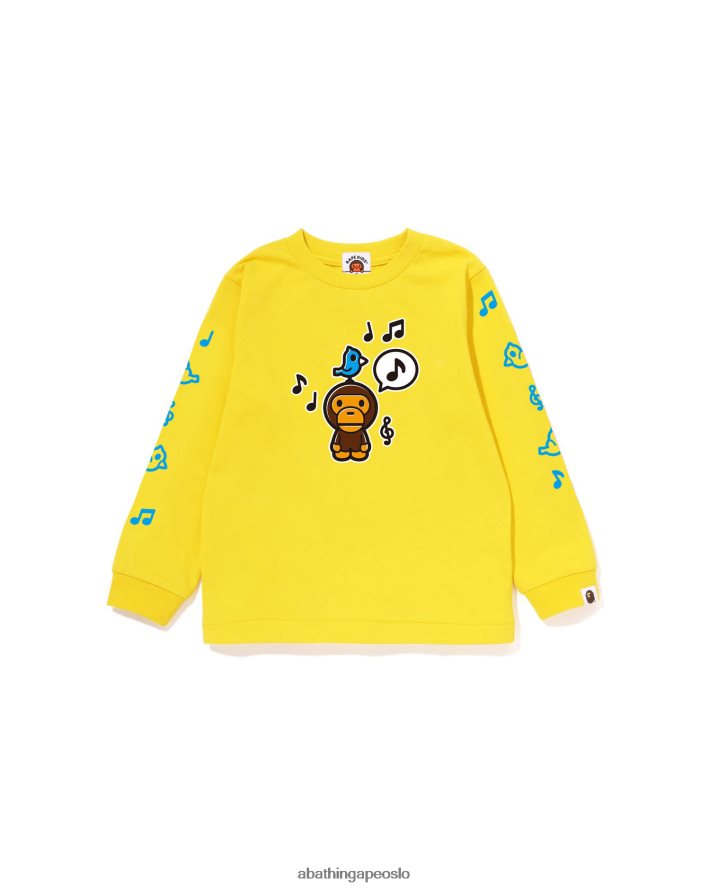 baby milo taleballong-t-skjorte #2 6XV6201488 gul A Bathing Ape barn