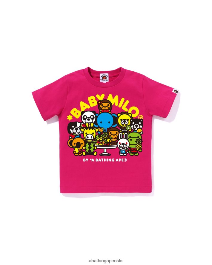 baby milo tee med blandet frukt #2 6XV6201456 rosa A Bathing Ape barn