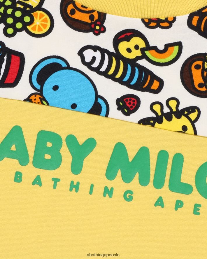 baby milo tee med blandet frukt 6XV6201423 gul A Bathing Ape barn