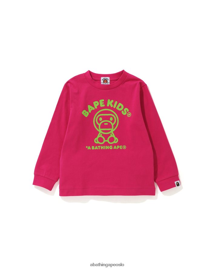 baby milo teppet-skjorte 6XV6201738 karminrose A Bathing Ape barn