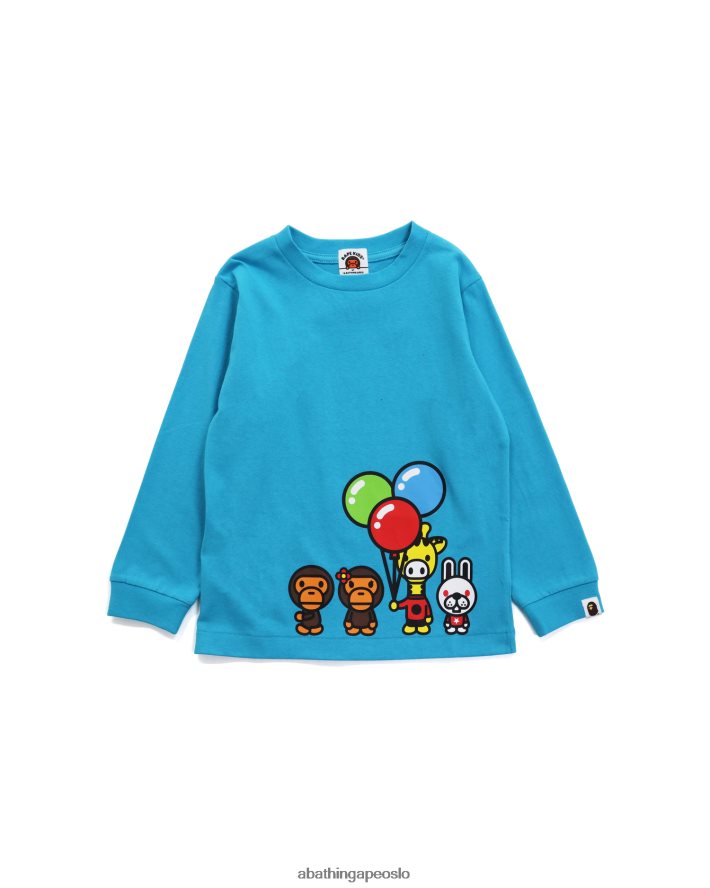 baby milo & venner t-skjorte 6XV6201773 blå A Bathing Ape barn