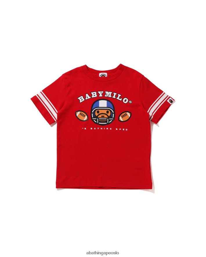 fotball baby milo t-skjorte 6XV6201583 knallrødt A Bathing Ape barn