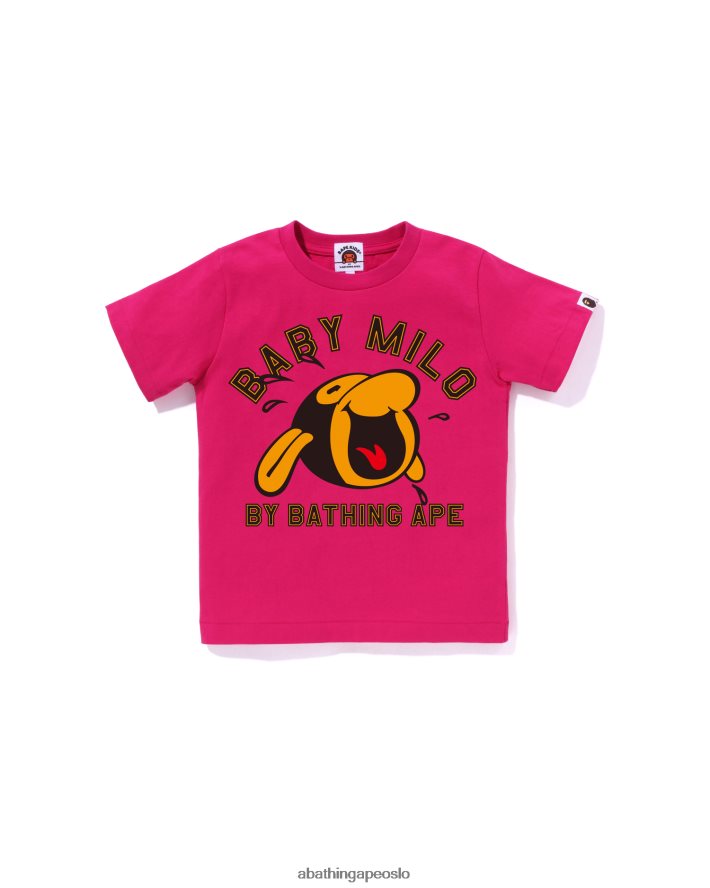 klassisk baby milo t-skjorte 6XV6201350 rosa A Bathing Ape barn