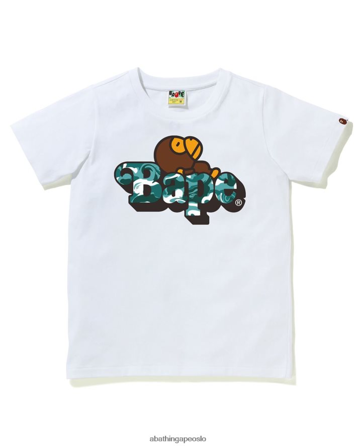 marmor camo milo på tee 6XV6201712 hvit A Bathing Ape barn