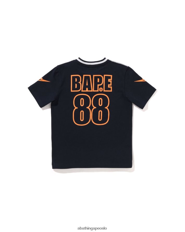 moonface fotball-t-skjorte 6XV6201574 marineblå A Bathing Ape barn