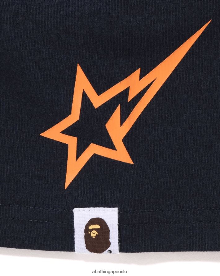 moonface fotball-t-skjorte 6XV6201574 marineblå A Bathing Ape barn