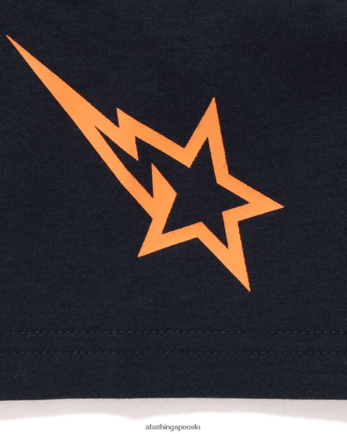 moonface fotball-t-skjorte 6XV6201574 marineblå A Bathing Ape barn