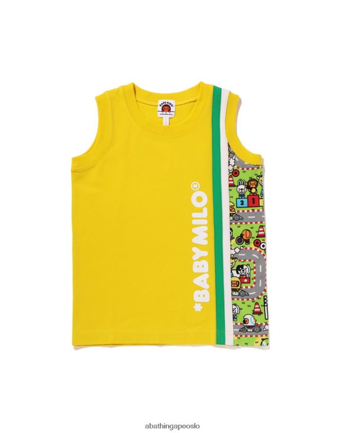 baby milo racing tank topp 6XV6201610 gul A Bathing Ape barn