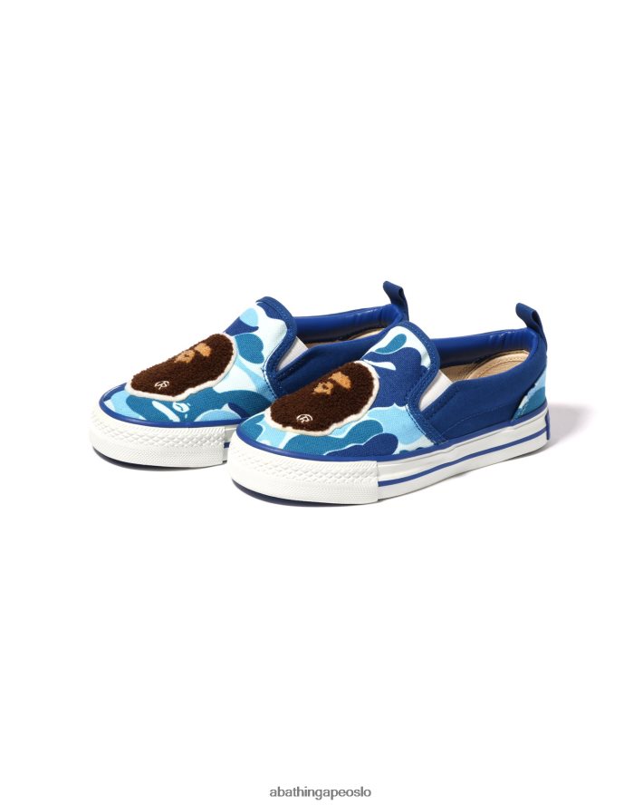 abc camo hodelapp slip ons 6XV6201617 blå A Bathing Ape barn