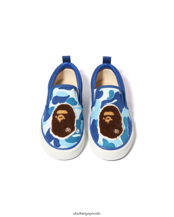 abc camo hodelapp slip ons 6XV6201617 blå A Bathing Ape barn