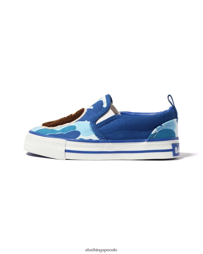 abc camo hodelapp slip ons 6XV6201617 blå A Bathing Ape barn