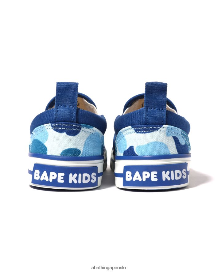 abc camo hodelapp slip ons 6XV6201617 blå A Bathing Ape barn