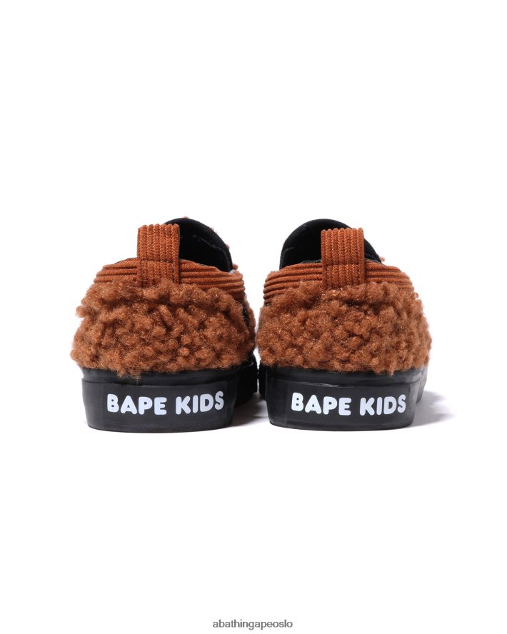 baby milo boa slip ons 6XV6201522 brun A Bathing Ape barn