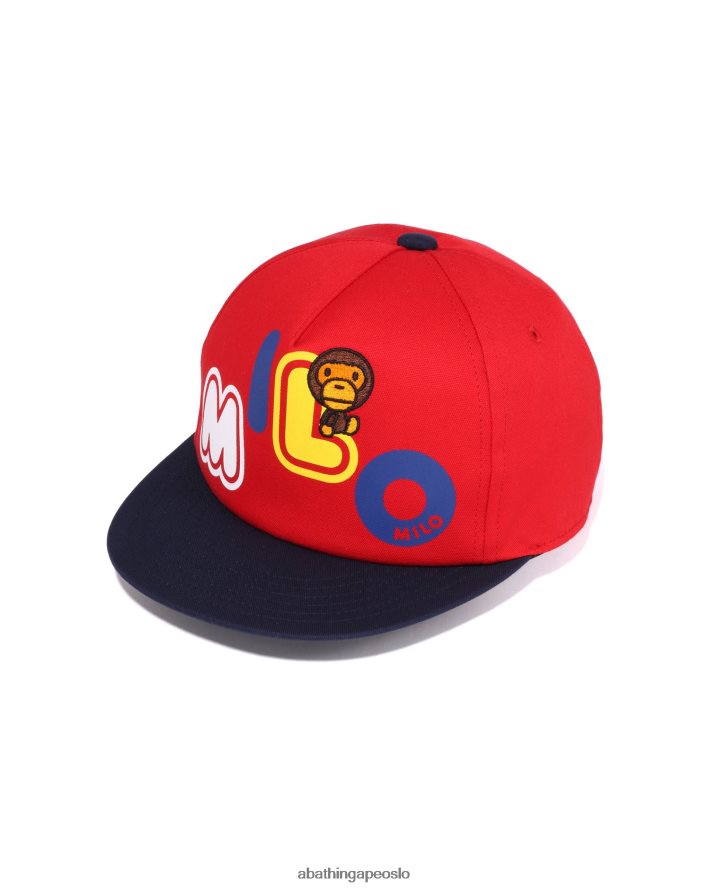 baby milo font cap 6XV6201345 knallrødt A Bathing Ape barn