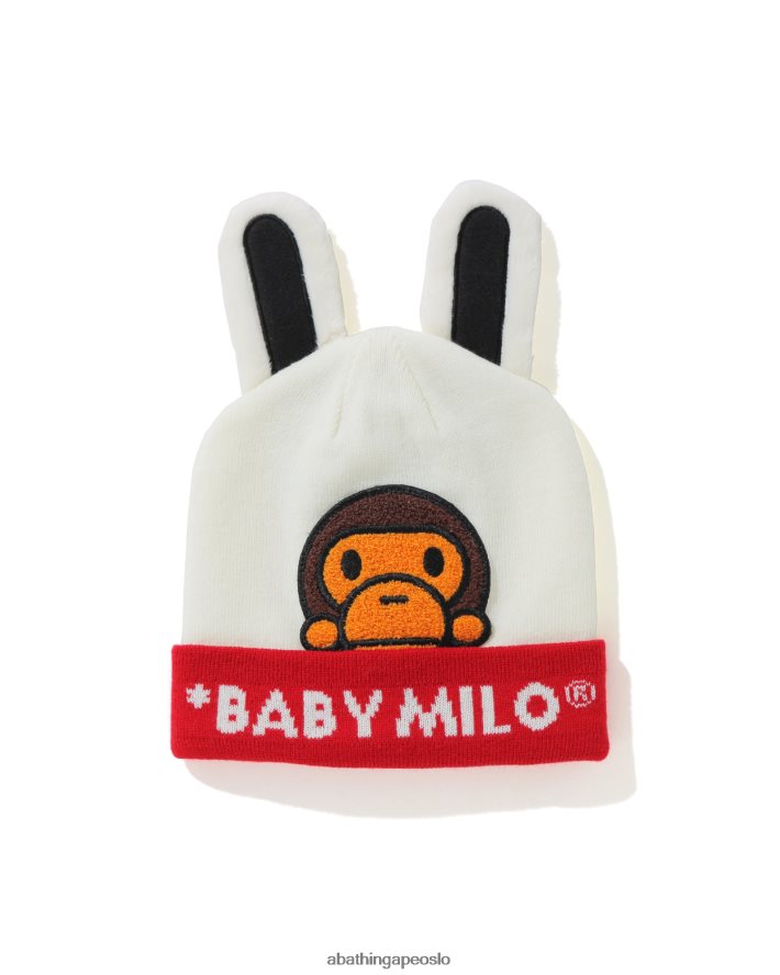 baby milo venner boa caps 6XV6201763 hvit A Bathing Ape barn