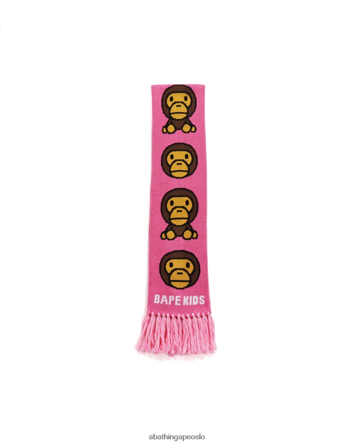 baby milo strikket skjerf 6XV6201767 rosa A Bathing Ape barn
