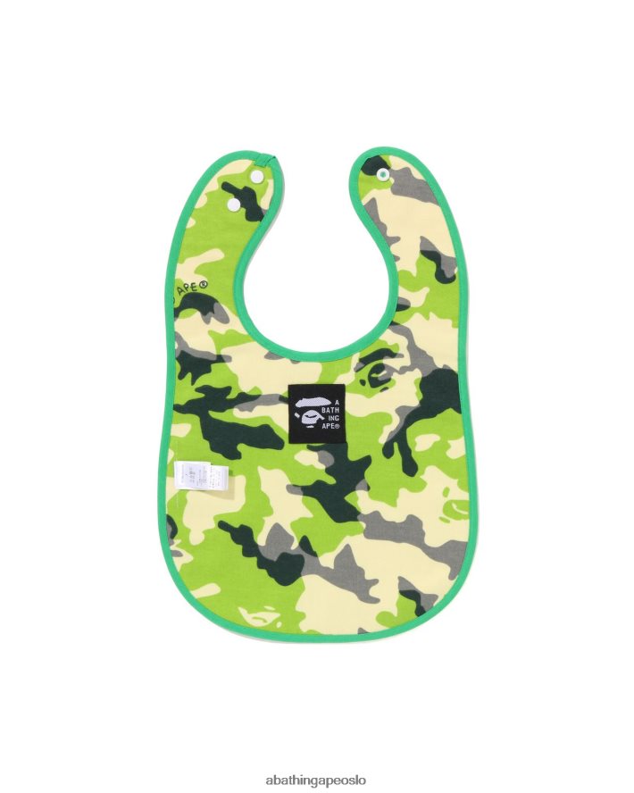 woodland camo baby milo fiskevest print vendbar smekke 6XV6201381 militærgrønn A Bathing Ape barn