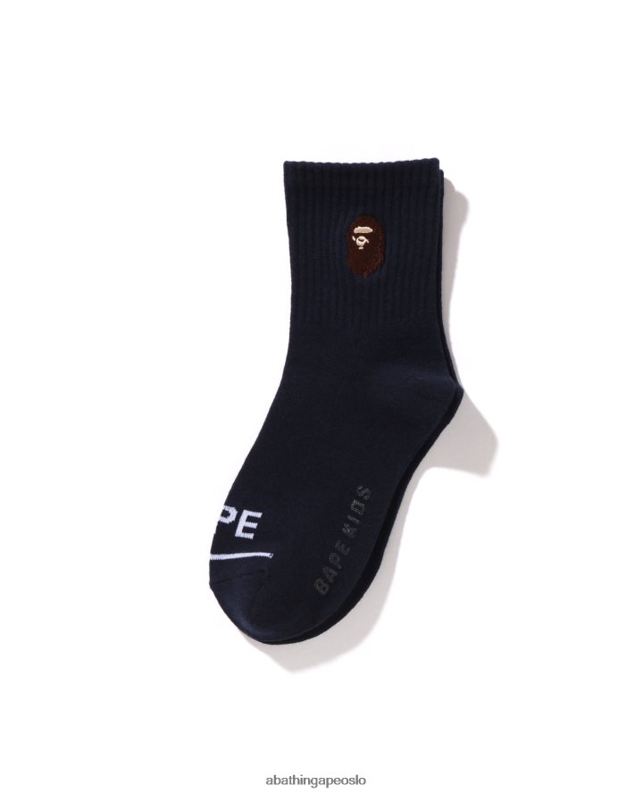 hoderibbede sokker 6XV6201680 marineblå A Bathing Ape barn
