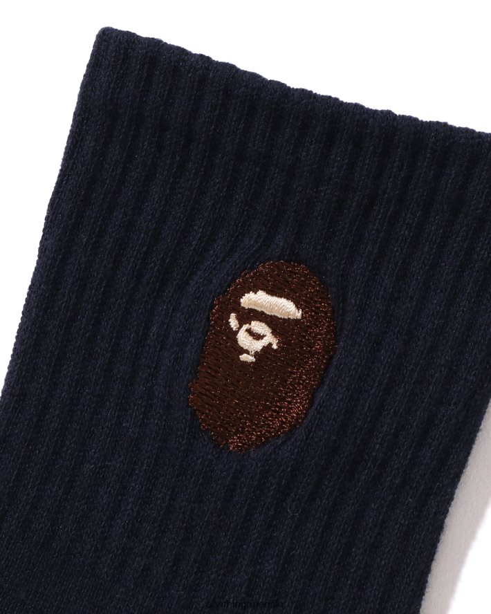 hoderibbede sokker 6XV6201680 marineblå A Bathing Ape barn