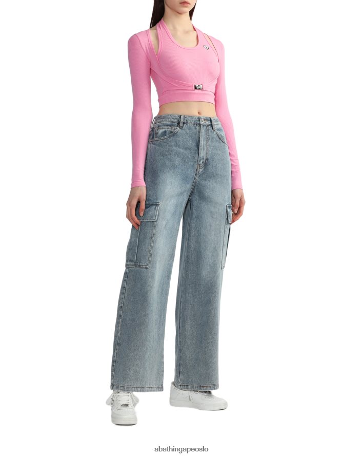 cargo jeans 6XV620817 denim A Bathing Ape kvinner