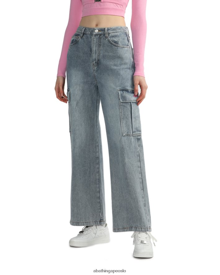 cargo jeans 6XV620817 denim A Bathing Ape kvinner