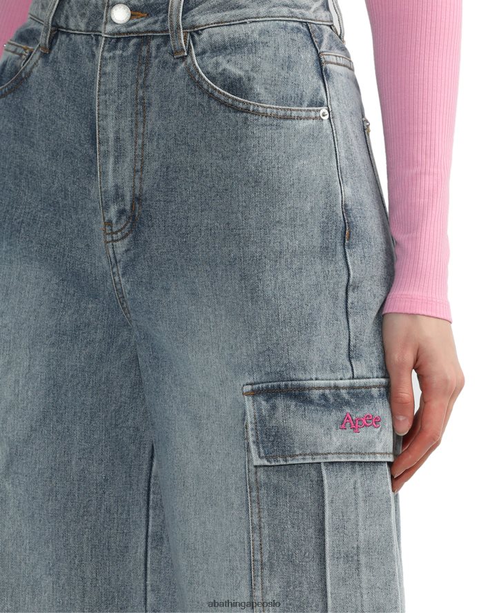 cargo jeans 6XV620817 denim A Bathing Ape kvinner