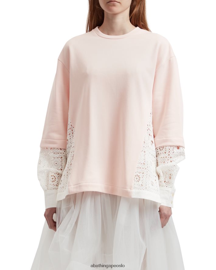 asymmetrisk lagdelt genser 6XV620997 rosa A Bathing Ape kvinner