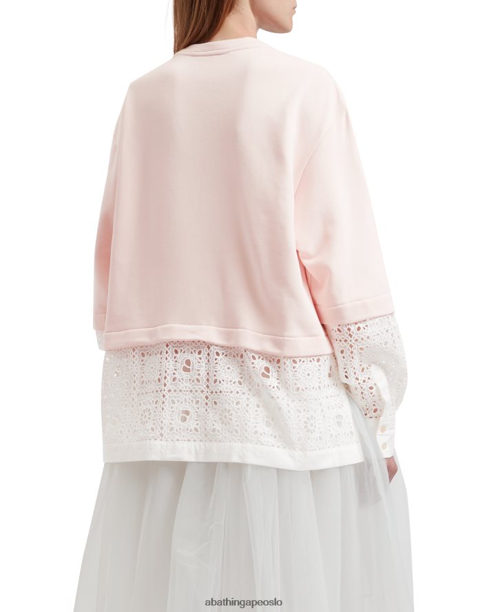 asymmetrisk lagdelt genser 6XV620997 rosa A Bathing Ape kvinner