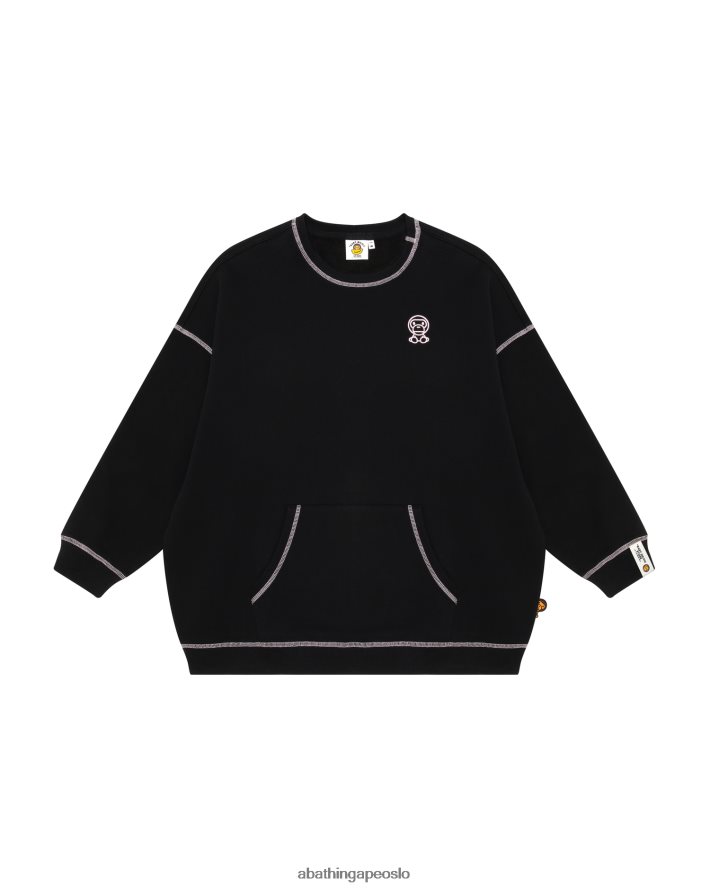 baby milo genser 6XV620869 svart A Bathing Ape kvinner