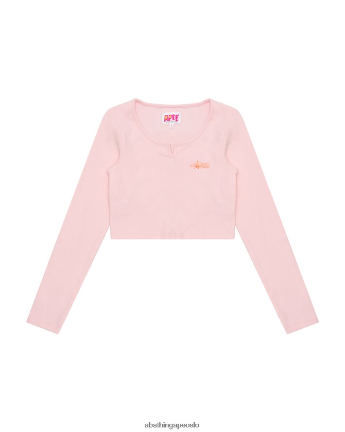 cropped slim cut topp 6XV6201034 rosa A Bathing Ape kvinner