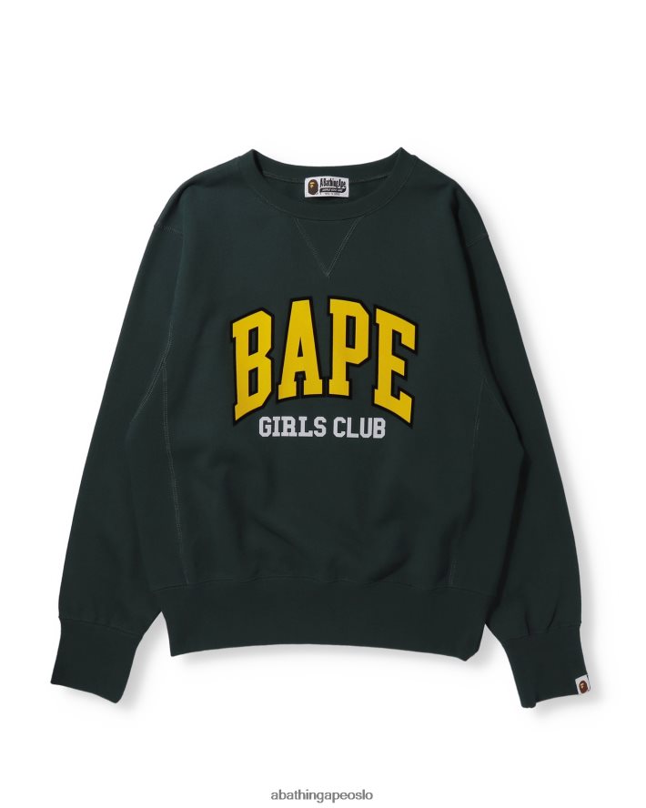 klubbvidde crew neck 6XV6201032 dyp jungel A Bathing Ape kvinner