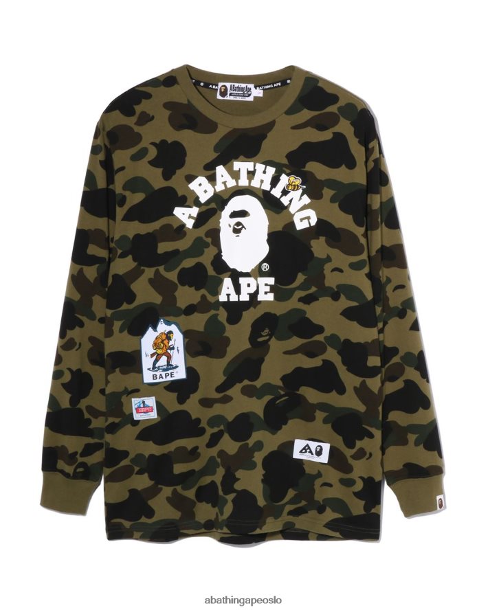 multi label 1. camo t-skjorte 6XV620919 militærgrønn A Bathing Ape kvinner