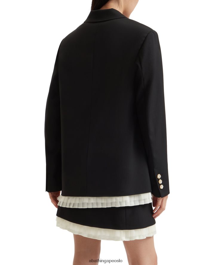 blazerjakke med knapp 6XV620988 svart A Bathing Ape kvinner