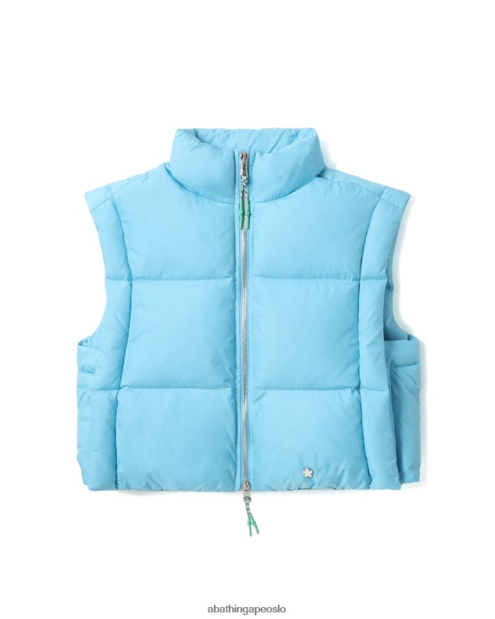 cropped polstret dunvest 6XV620794 blå A Bathing Ape kvinner