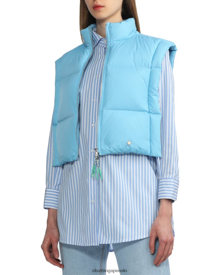 cropped polstret dunvest 6XV620794 blå A Bathing Ape kvinner
