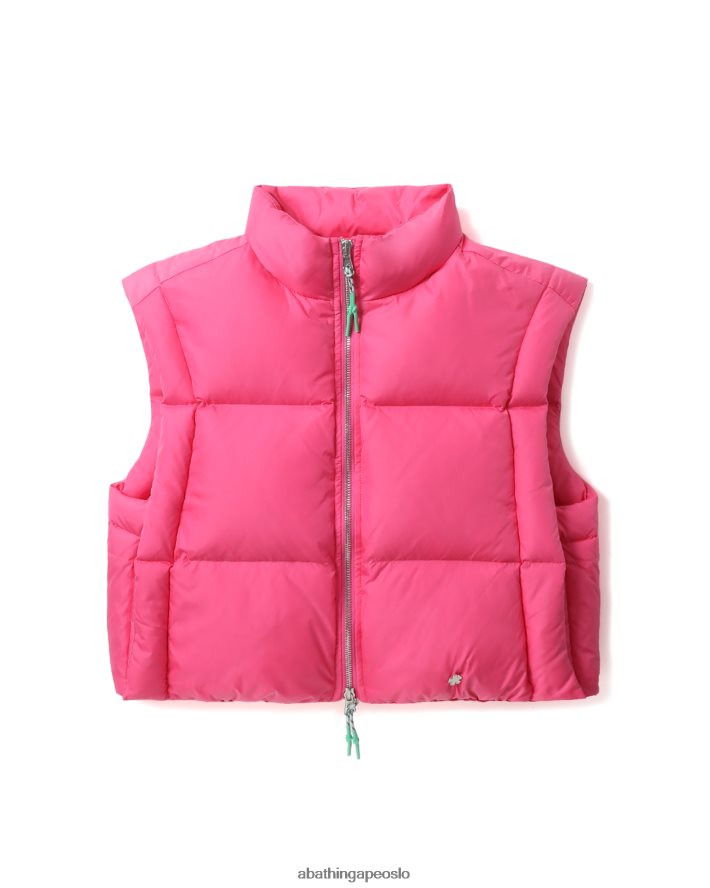 cropped polstret dunvest 6XV620795 rosa A Bathing Ape kvinner
