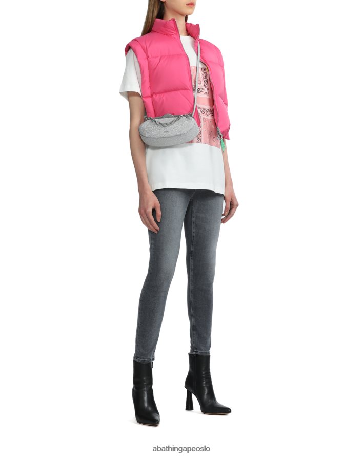 cropped polstret dunvest 6XV620795 rosa A Bathing Ape kvinner