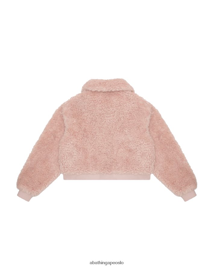 jakke i fuskepels 6XV6201054 rosa A Bathing Ape kvinner