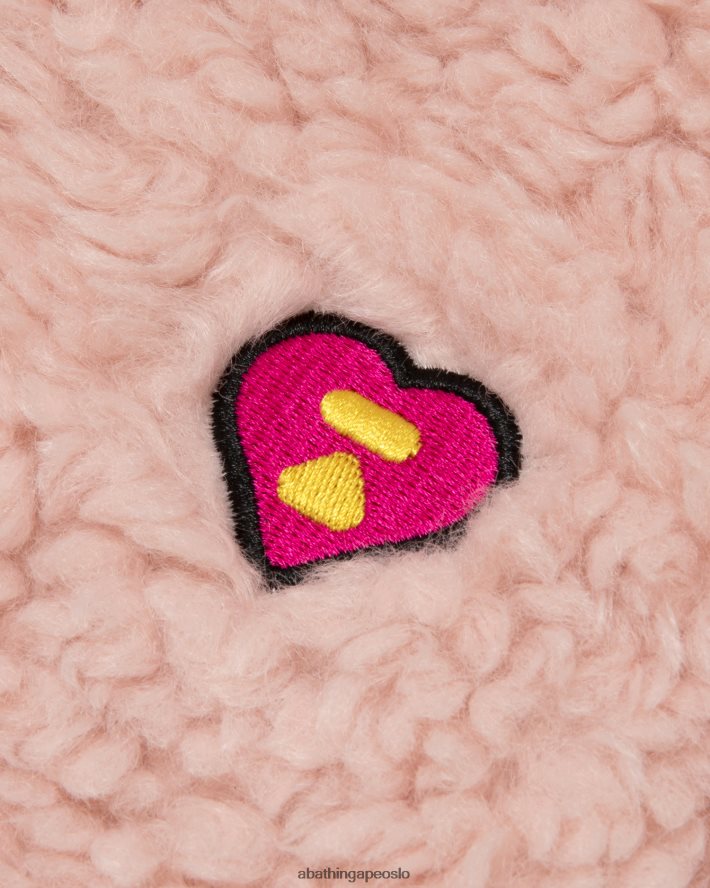 jakke i fuskepels 6XV6201054 rosa A Bathing Ape kvinner