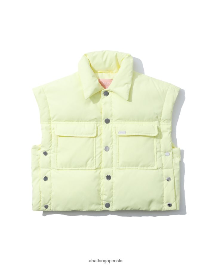 knappet nedskåret vest 6XV620992 pastellgul A Bathing Ape kvinner
