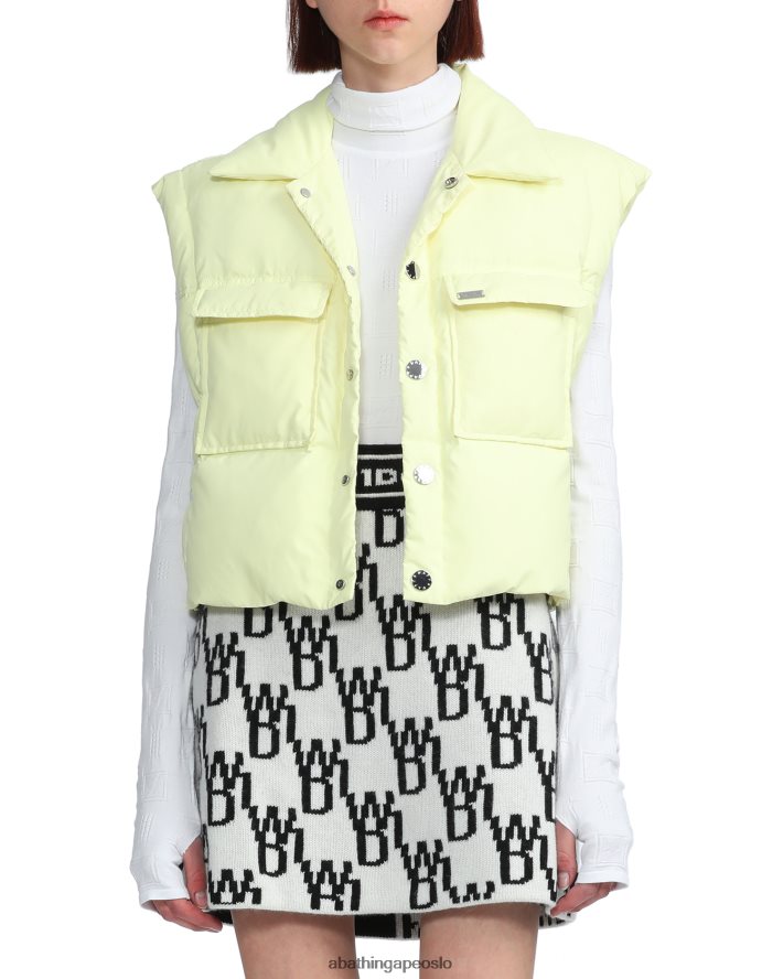 knappet nedskåret vest 6XV620992 pastellgul A Bathing Ape kvinner
