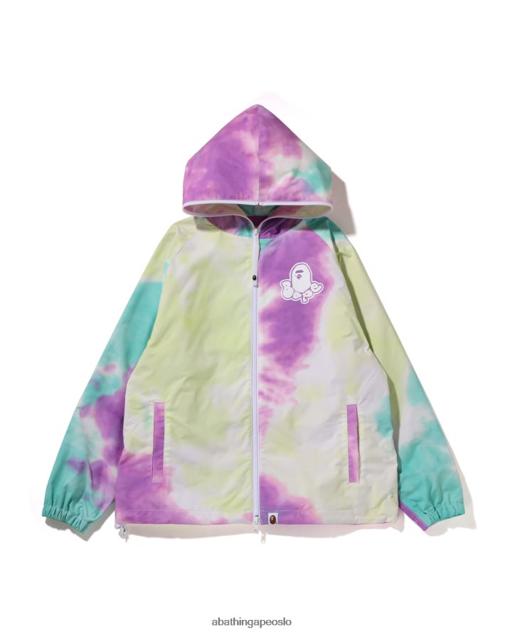 tie-dye oversized hettegenserjakke med full glidelås 6XV620995 caise A Bathing Ape kvinner