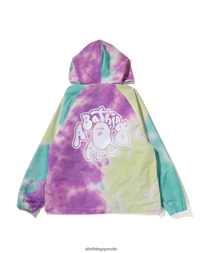 tie-dye oversized hettegenserjakke med full glidelås 6XV620995 caise A Bathing Ape kvinner