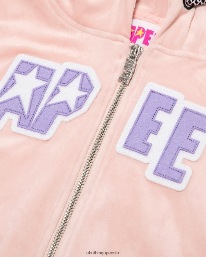 velurjakke 6XV6201051 rosa A Bathing Ape kvinner
