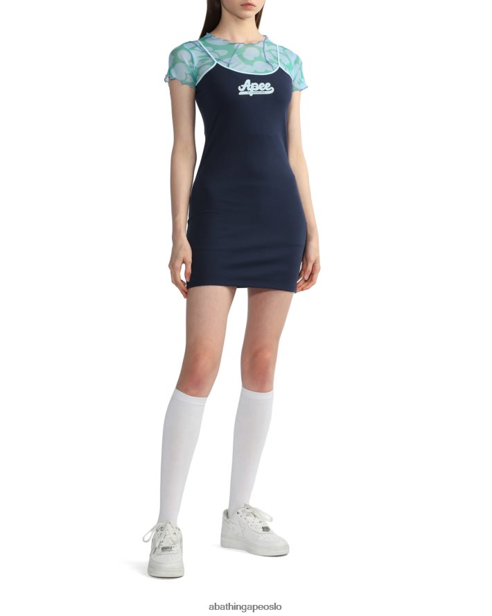 grafisk kjole 6XV620802 marineblå A Bathing Ape kvinner