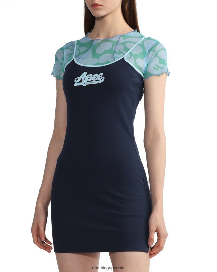 grafisk kjole 6XV620802 marineblå A Bathing Ape kvinner