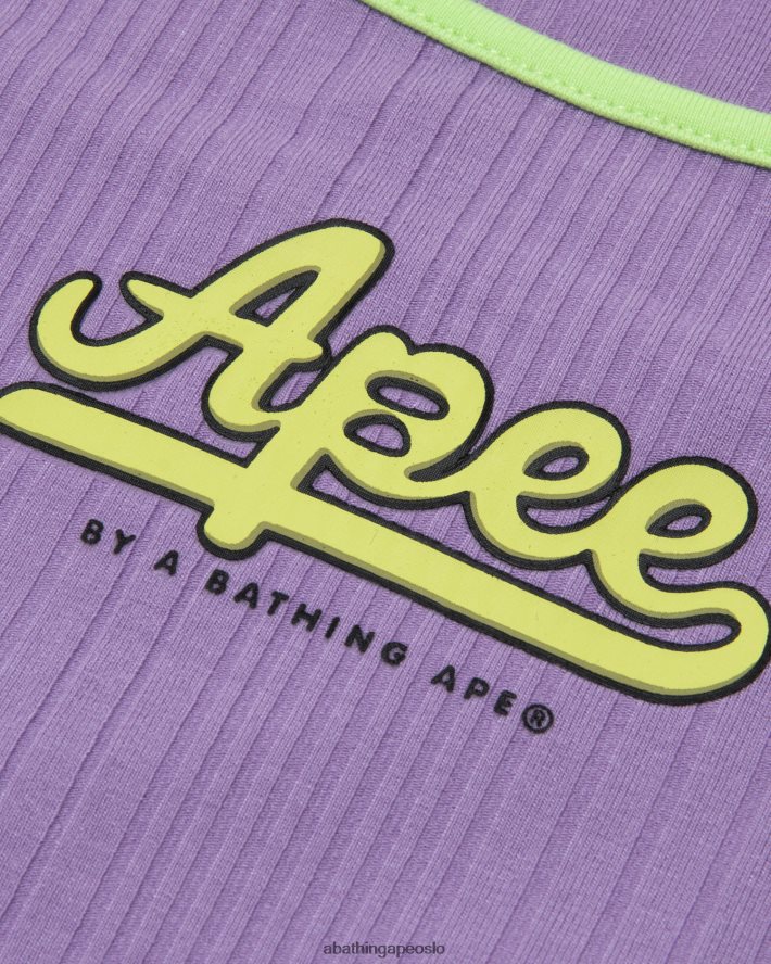 kjole med logotrykk 6XV620962 lilla A Bathing Ape kvinner