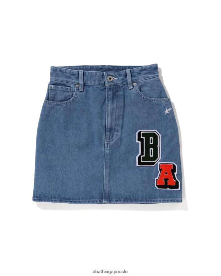 miniskjørt i denim med flere fonter 6XV6201005 denim A Bathing Ape kvinner